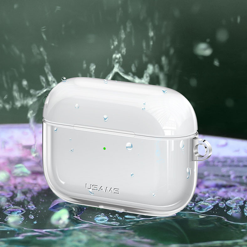 Bao case silicon trong suốt chống sốc siêu mỏng cho tai nghe Apple Airpods Pro hiệu Usams US-BH570 - Hàng nhập khẩu