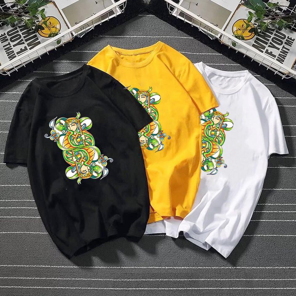 Áo thun nữ form rộng in hình họa tiết hoạt hình vải dày mịn TEEW455