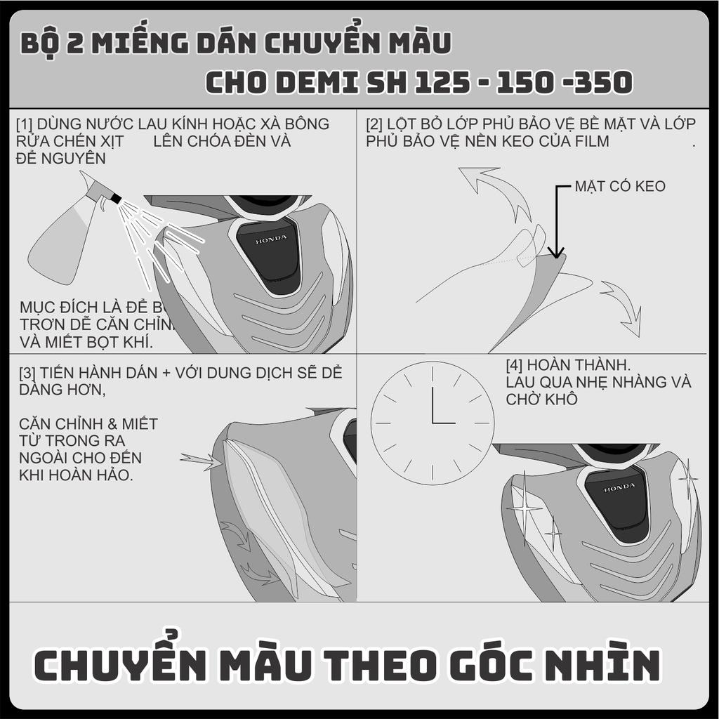 Miếng dán XI NHAN SH 125 - 150 - 350 chuyển màu bảo vệ XI NHAN CHUYỂN MÀU HONDA SH