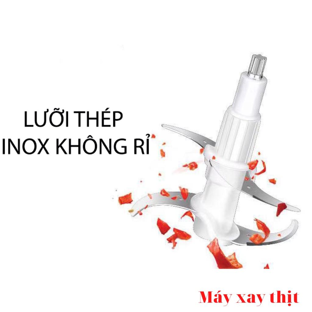 máy xay thịt mini NONGLAN xay tỏi ớt xay thịt, máy xay thịt đa năng xay sinh tố ngũ cốc dung tích 2L