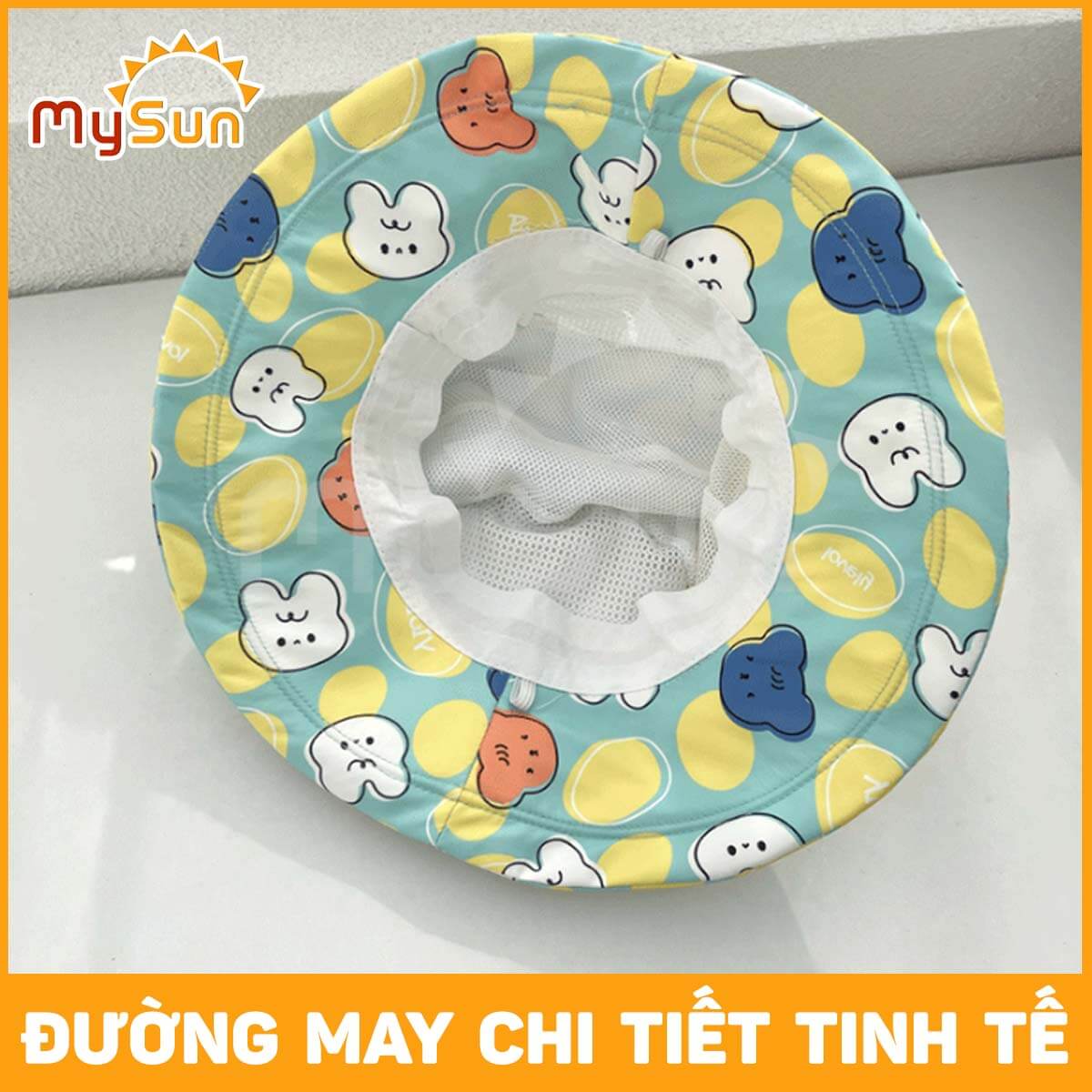 Nón mũ chống che nắng cho bé gái, trai vành rộng vải lưới thoáng khí MySun