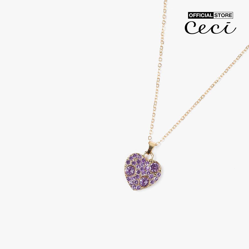 CECI - Vòng cổ nữ phối mặt hình trái tim CC4-01000321-27