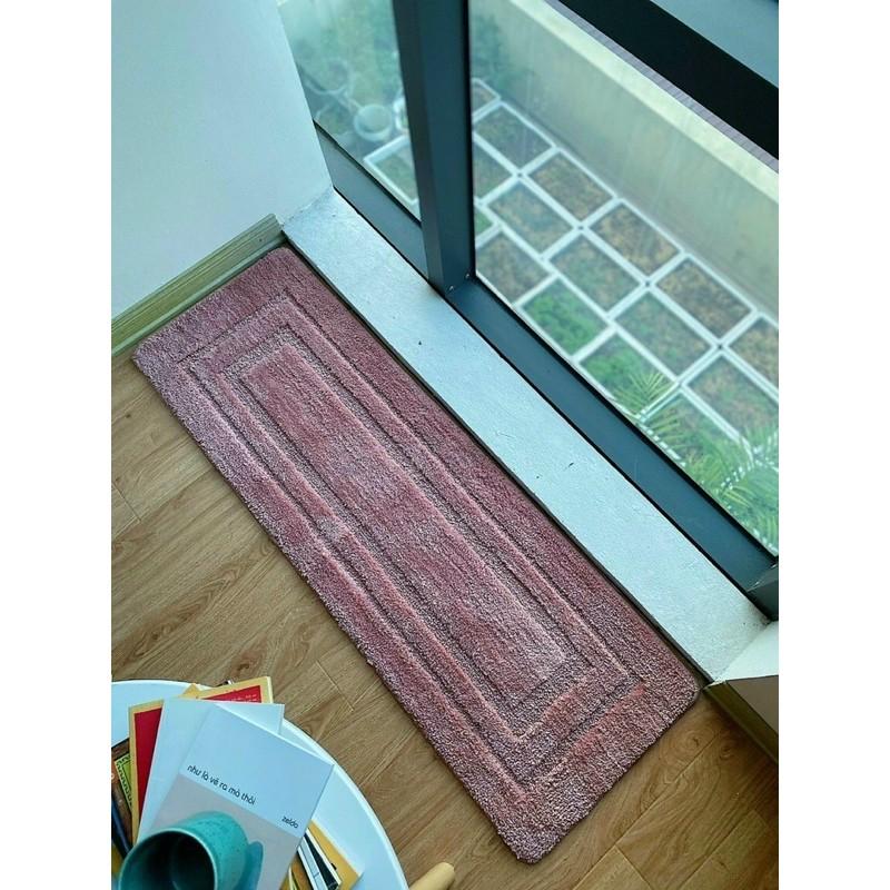 Thảm cửa trang trí nhà chùi chân dệt len cao cấp bền đẹp size 40x120cm