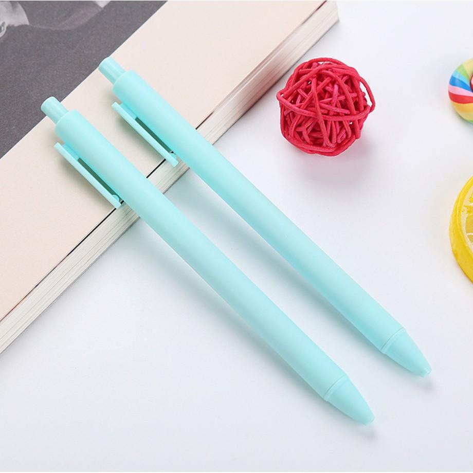 Bút bi bấm nhiều màu macaron dễ thương 0.5mm mực đen