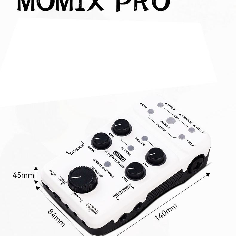 JOYO MOMIX PRO Soundcard âm thanh guitar dùng thu âm và livestream- Hàng Chính Hãng
