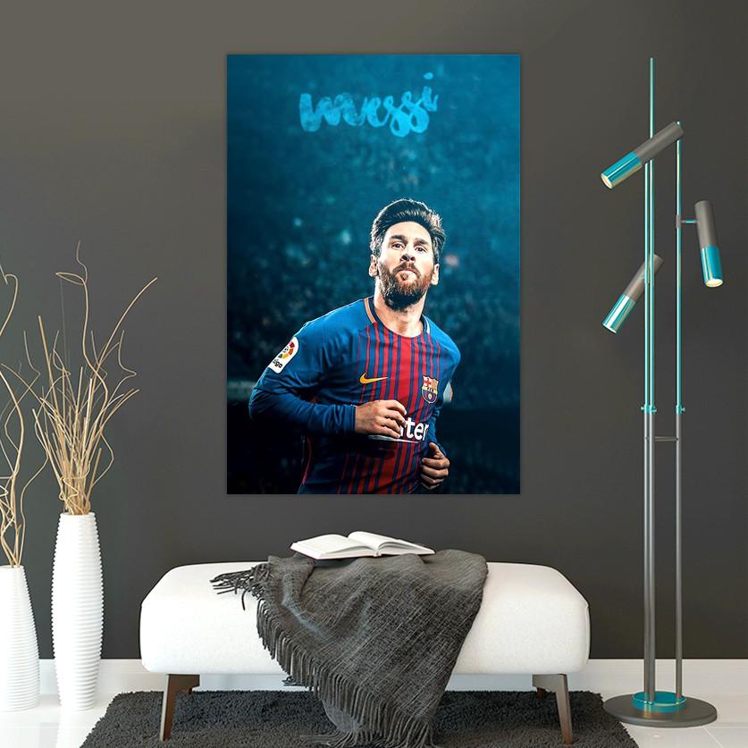 Bộ Ảnh Decor Messi | Tranh Dán Tường Cầu Thủ Bóng Đá Kích Thước 40*60 Dán Trang Trí Phòng Khách Phòng Ngủ Cá Nhân