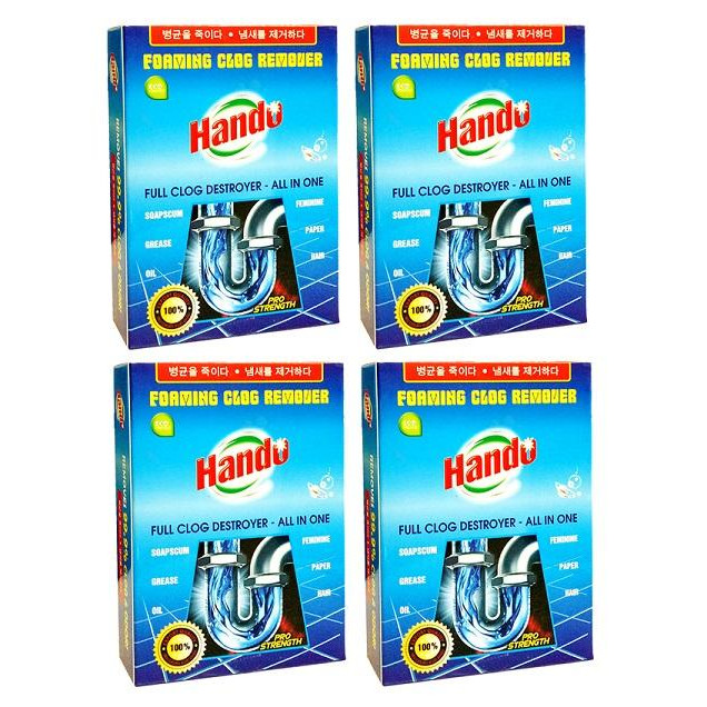 Bộ 8 Gói bột thông cống Hando 100g xuất khẩu cực mạnh - an toàn cho đường ống