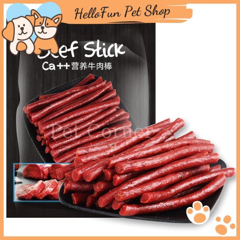 Thịt bò cao cấp Hello Joy thơm ngon, bổ sung canxi cho chó - Bánh thưởng cho chó, đồ ăn vặt cho thú cưng