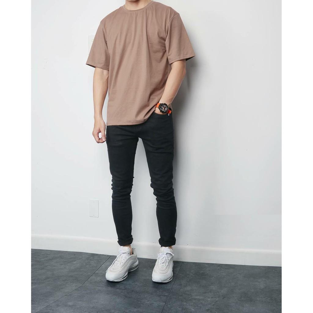 Áo Thun Trơn Basic Cotton Nam Nữ Unisex Chất Dày Dặn