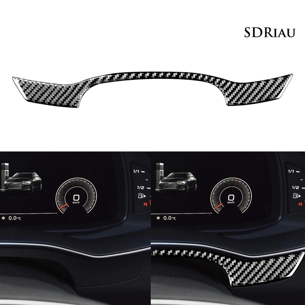 Miếng Dán Viền Đồng Hồ Xe Hơi Tự Dính Bằng Sợi Carbon Cho Audi A6L A7 2019