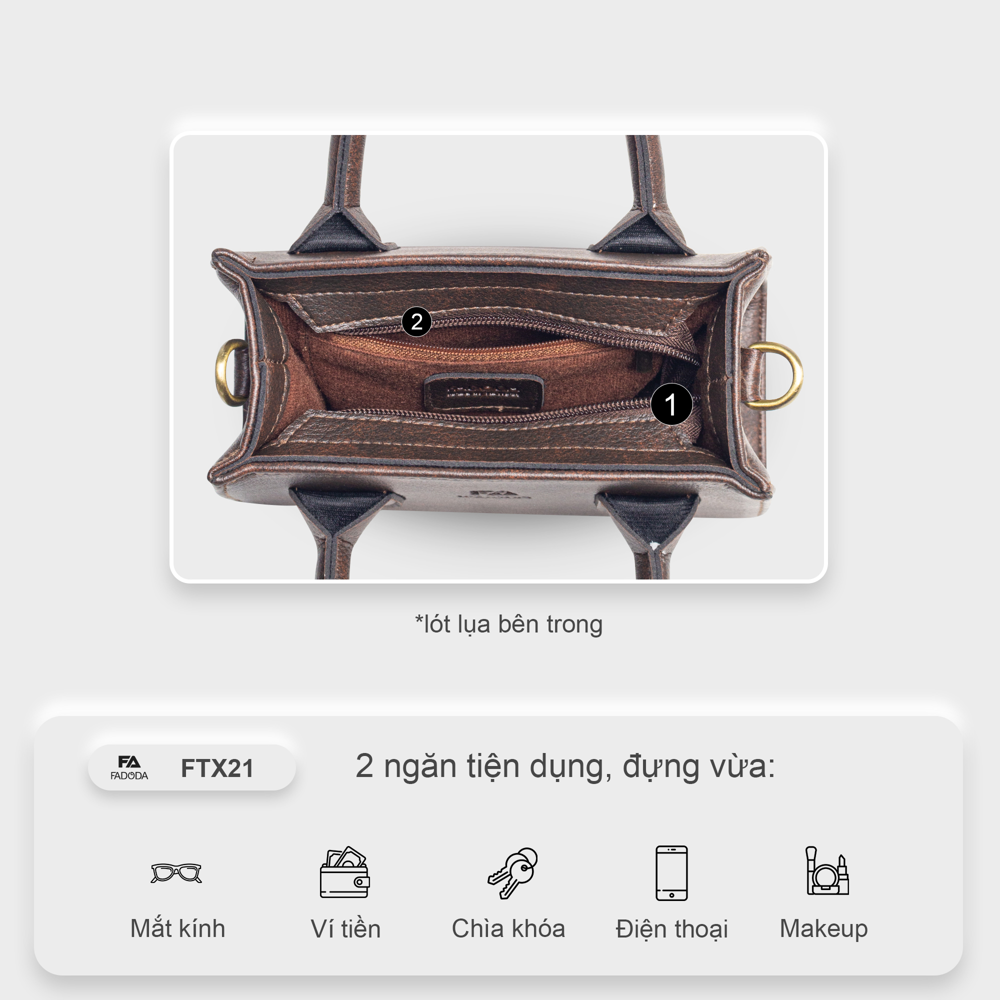 Túi xách nữ thời trang mini Fadoda - FTX21