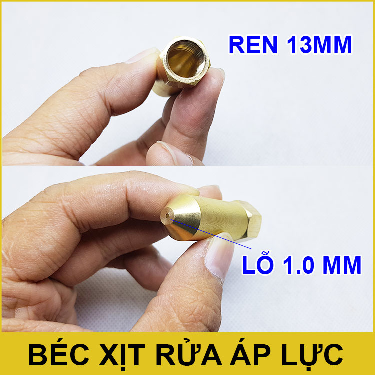 Béc đồng 1 tia xịt rửa xe máy lạnh 50mm