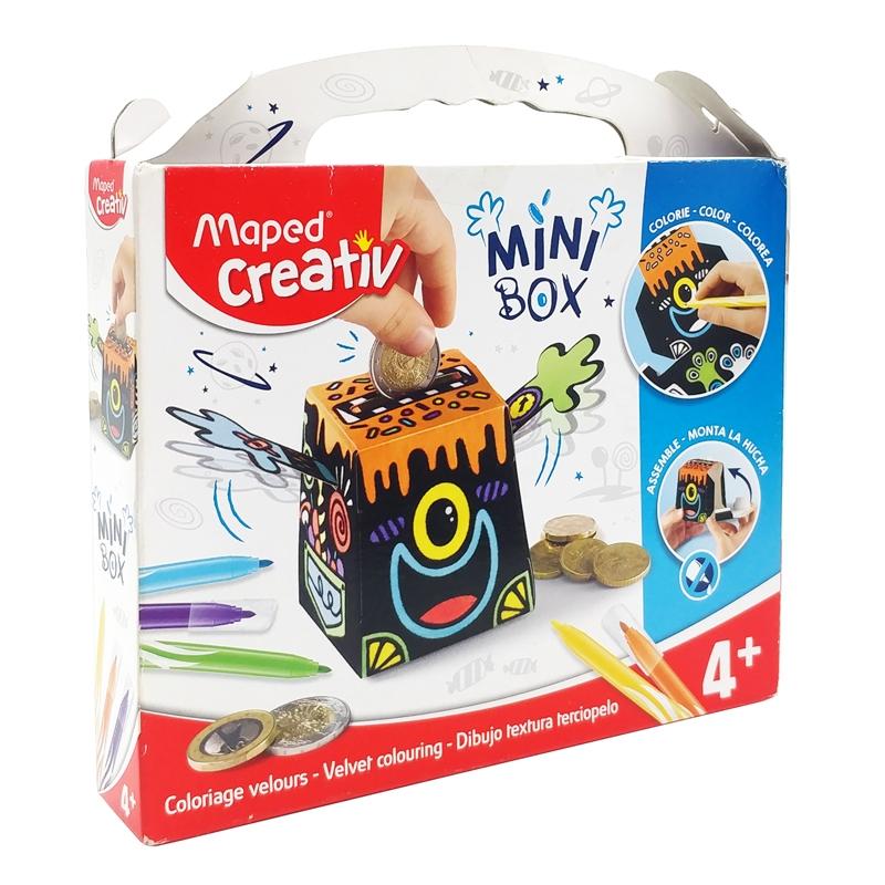 Đồ Chơi Thủ Công Trang Trí Hộp Đựng Tiền Mini Box - Maped Creative 907013 - Velvet Colouring