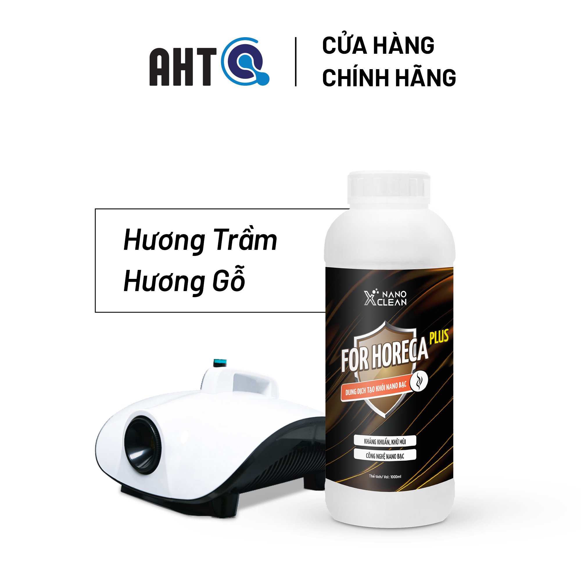 Dung Dịch Nano Bạc Tạo Khói, Phun Khói khử mùi ô tô Nano Xclean For Horeca Plus 5L/1L-Kháng Khuẩn, Khử Mùi Không Gian, Mùi Ẩm Mốc, Mùi Bếp