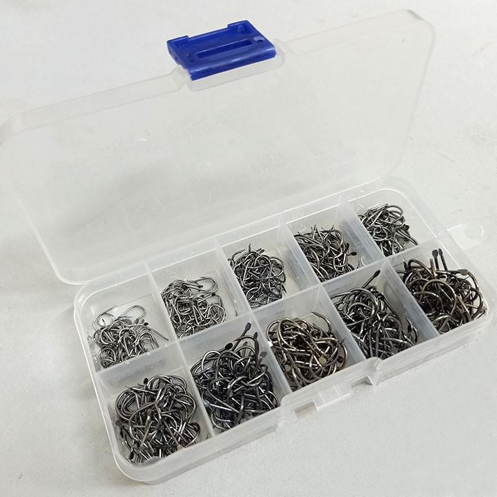 Hộp 500 Lưỡi Câu Thép Carbon Từ Số 3 Đến 13