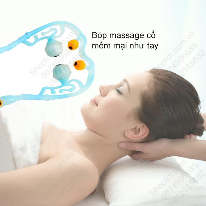 Dụng cụ bóp massage cổ bằng tay, loại có từ tính, vật liệu nhựa PP-TPR mềm, dẻo