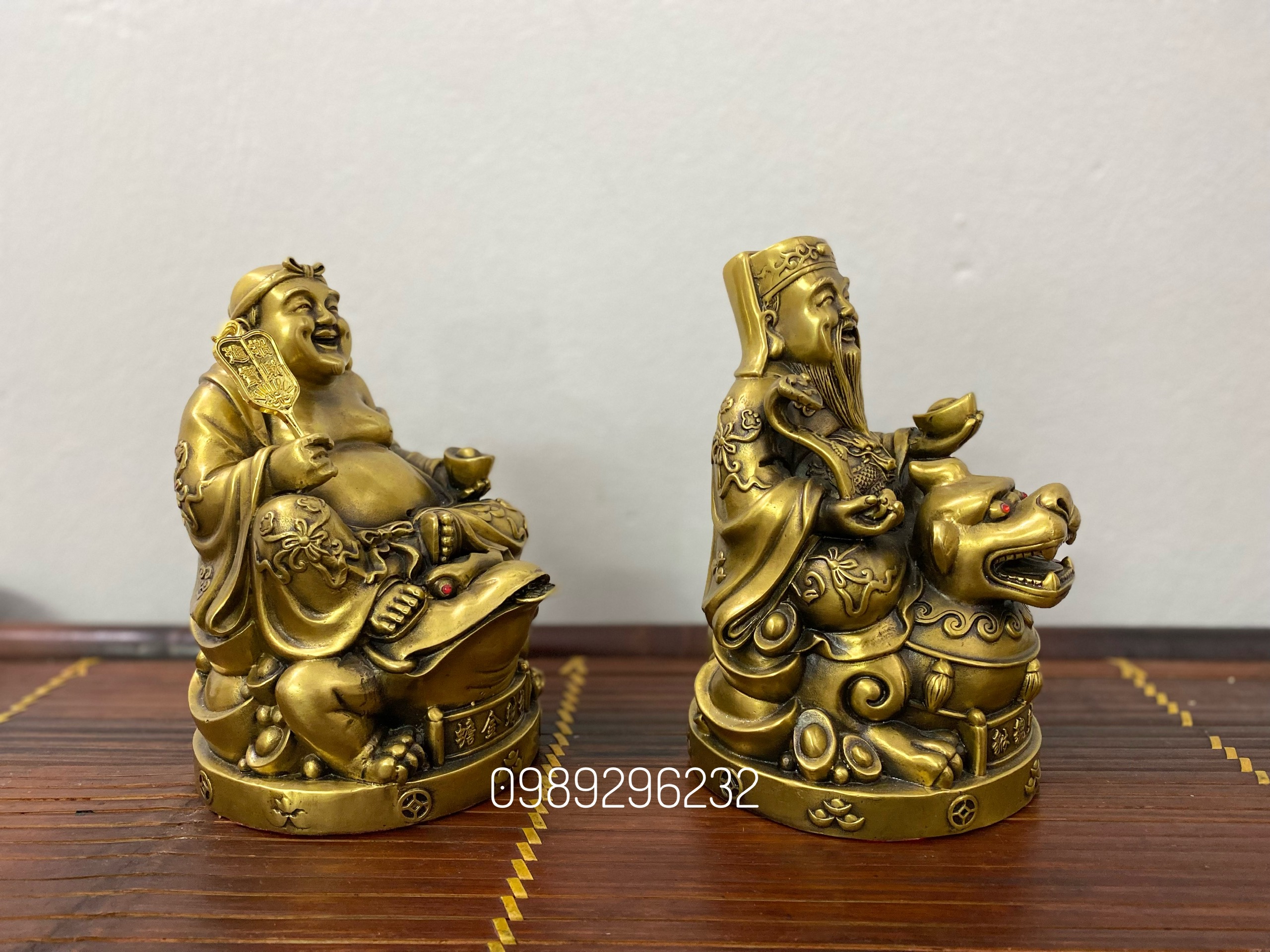 Bộ Tượng Ông Thần Tài Ông Địa bằng đồng