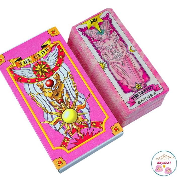 Hộp thẻ bài Clear Card Clow Cardcaptor Ca Sỹ Pha Lê Sakura Thủ lĩnh Tarot hồng