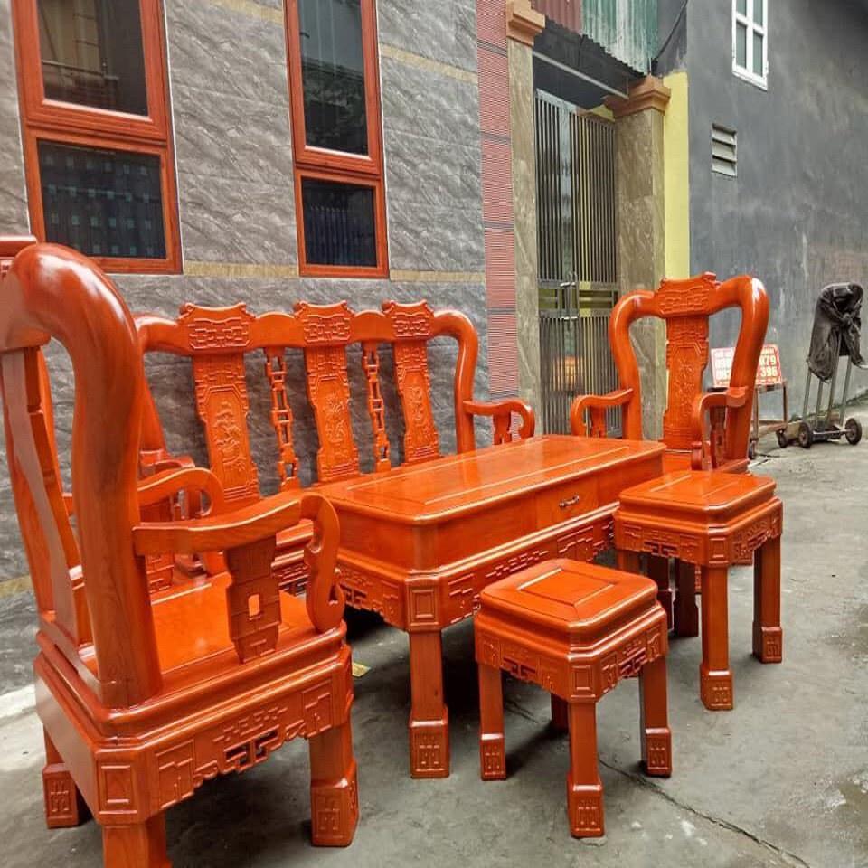 Bộ bàn ghế Minh Quốc Triện gỗ Sồi Nga