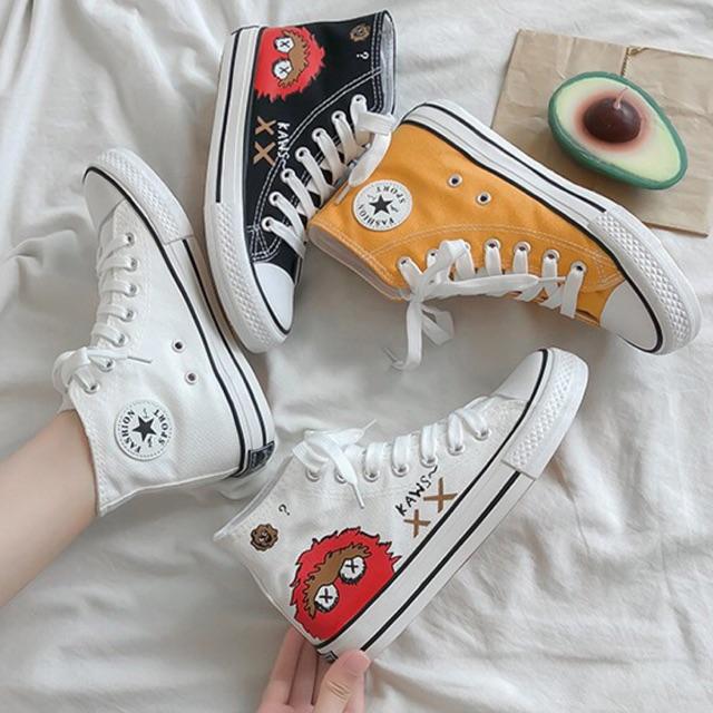 Giày sneakers kaw sesame street hot trend cổ cao