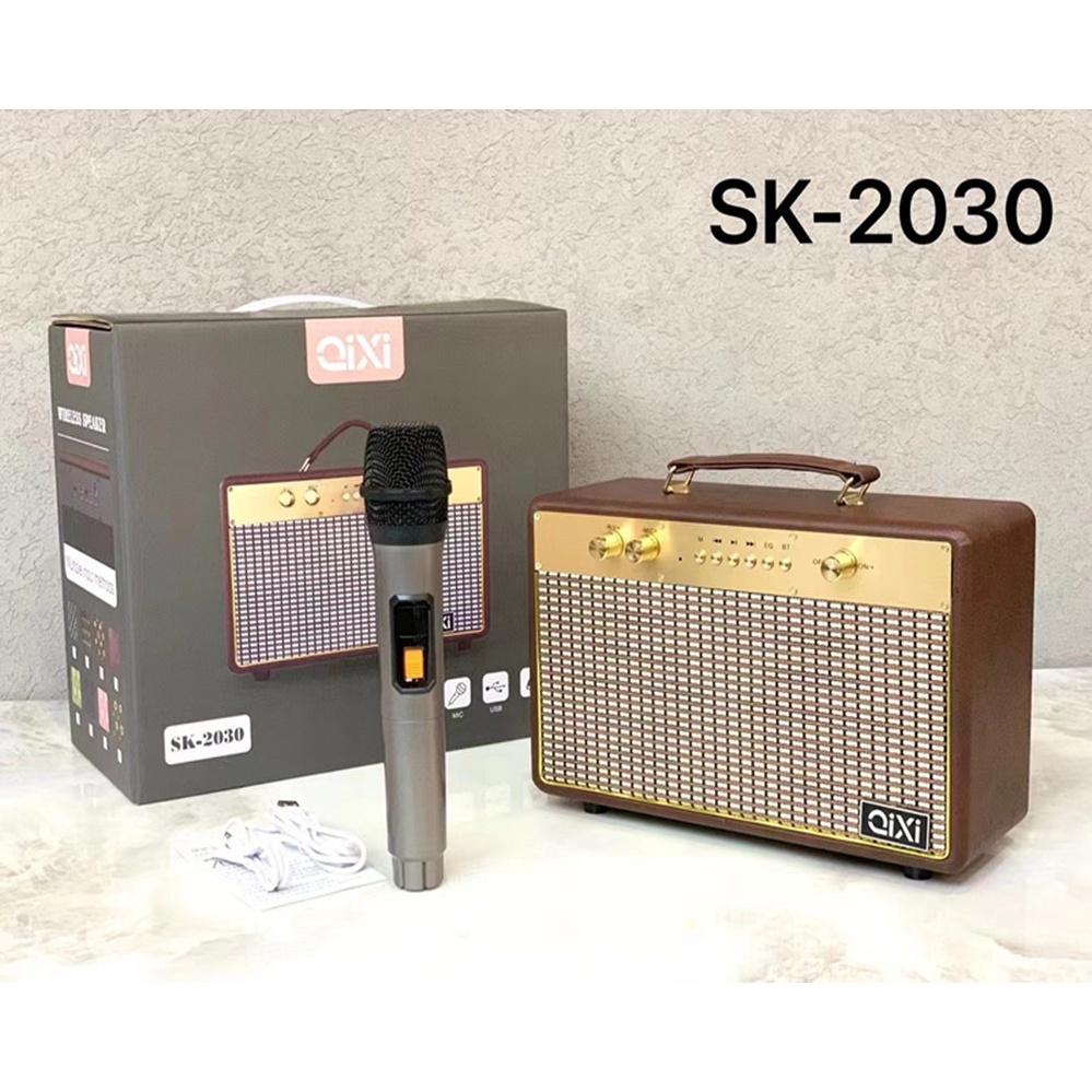 Loa Bluetooth Karaoke Qixi SK-20253 Âm Thanh Siêu Đỉnh Tích Hợp Tặng Kèm 1 Tay Mic Không Dây Cực Hay