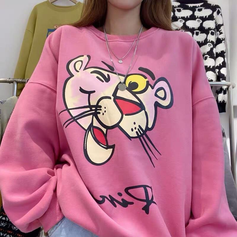 Áo Sweater Hồng In Hình Cực Xinh, Rõ Nét Unisex
