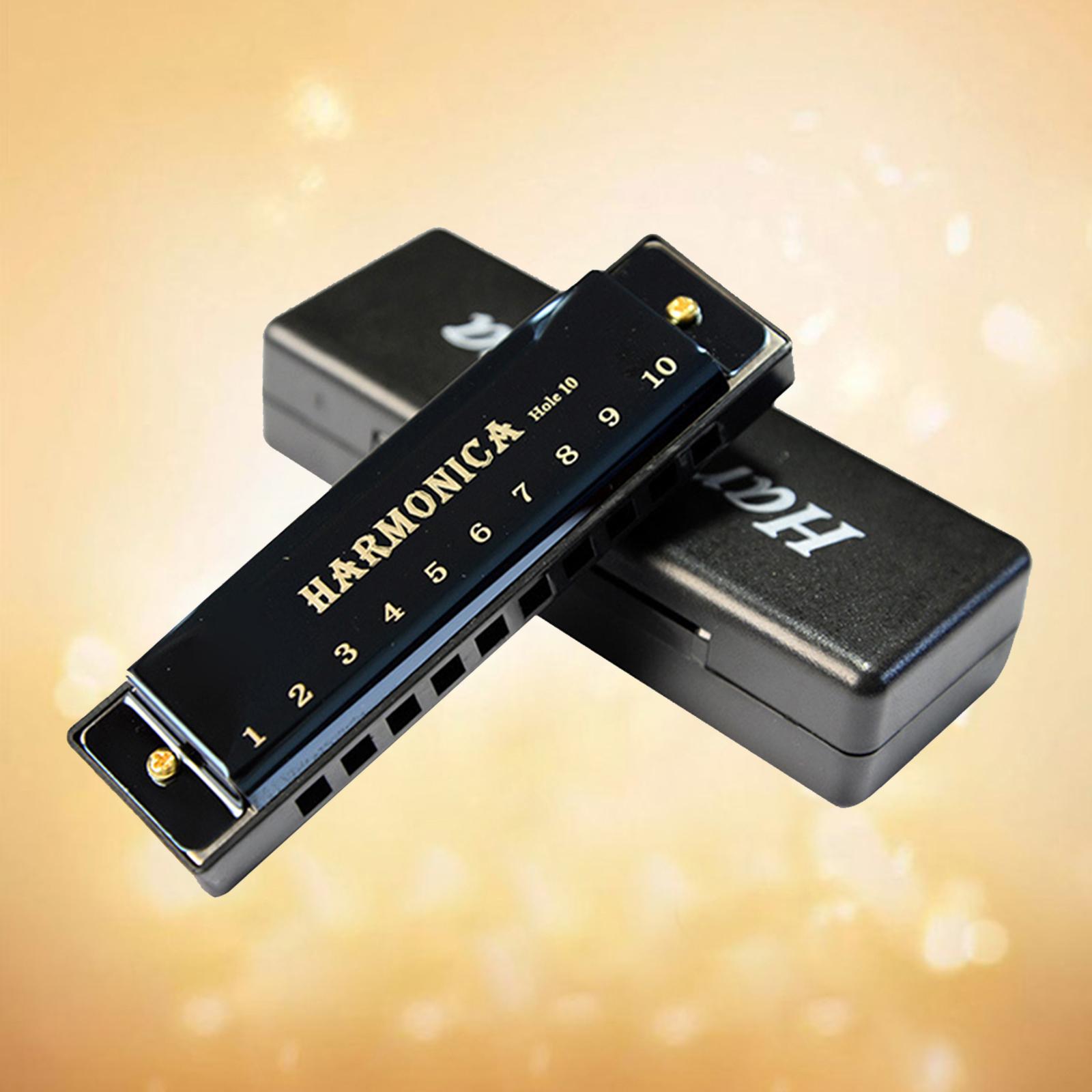 Blues Harmonica Diatonic Harp Mouth Organ 10 Hole Musical Instrument