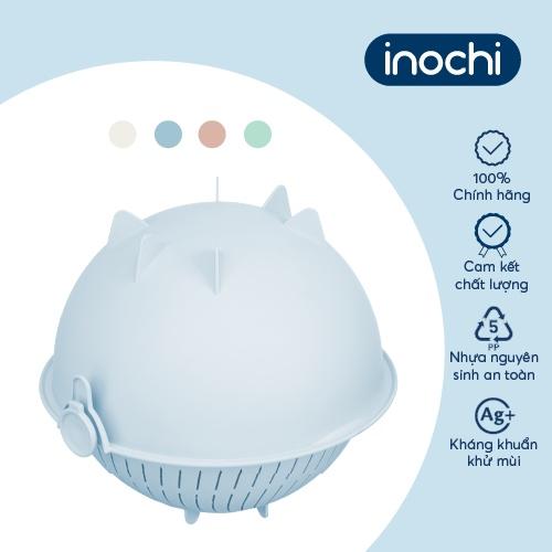 Bộ thau rổ xoay đa năng Inochi - 28 cm màu Hồng/Xanh/Ghi