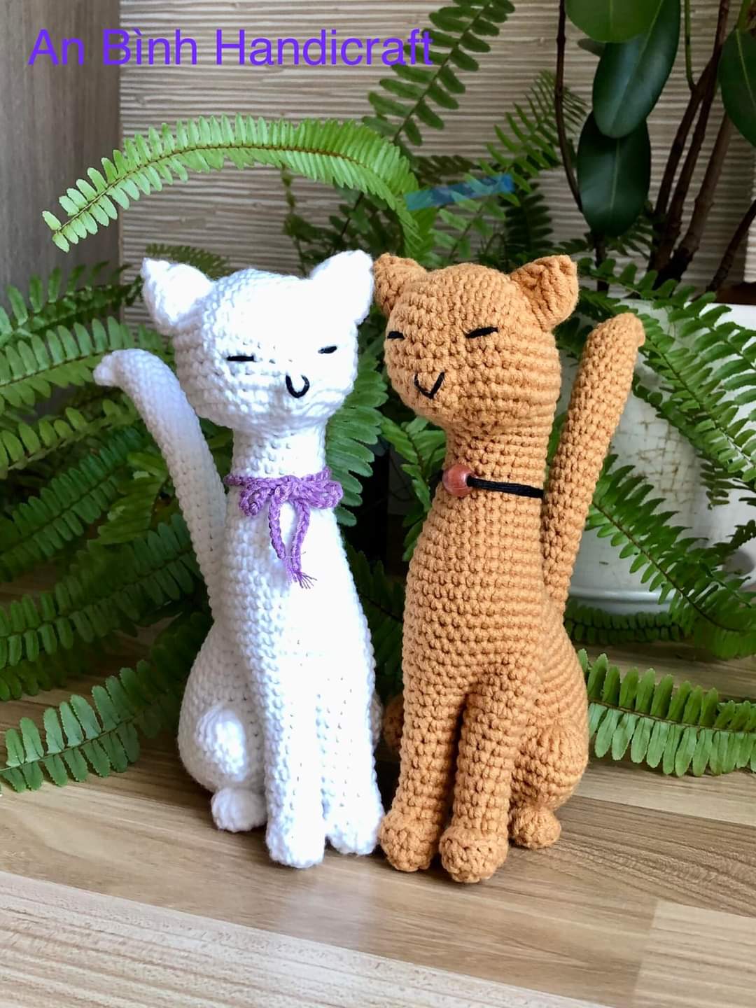 Thú cưng/ thú bông mèo thủ công handmade bằng len mềm mịn, trang trí nhà cửa xe hơi, quà tặng người yêu người thân bạn bè đối tác và khách hàng,