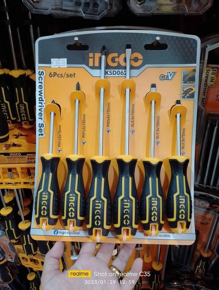 BỘ TUỐC NƠ VÍT 6 CÂY INGCO HKSD0628 - HÀNG CHÍNH HÃNG
