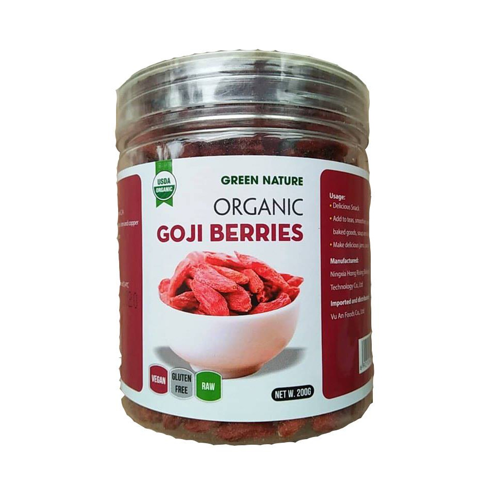 Combo 2 hộp Kỉ tử hữu cơ 200g (Green nature organic goji beries)