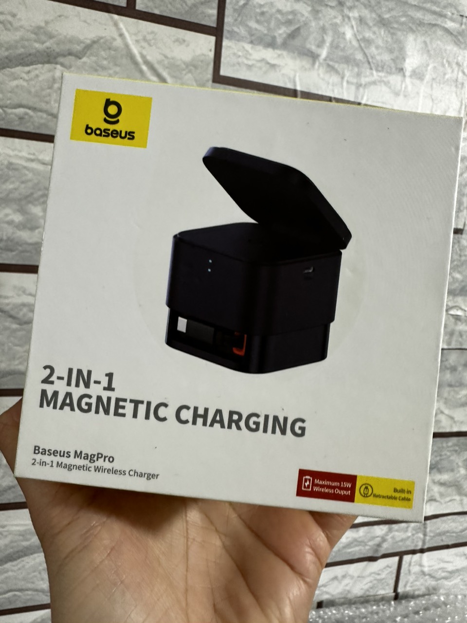 Đế sạc không dây nam châm đa năng cho điện thoại tai nghe đồng hồ Baseus MagPro 2 in 1 Magnetic Charging BS-W531 _ Hàng chính hãng