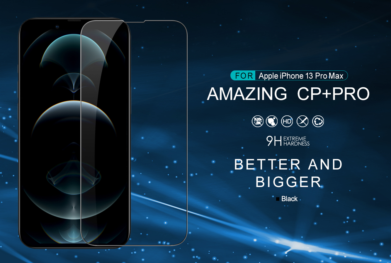 Kính cường lực iPhone 13/ 13 Pro/ 13 Pro Max Nillkin CP+PRO Full màn hình - Hàng Nhập Khẩu