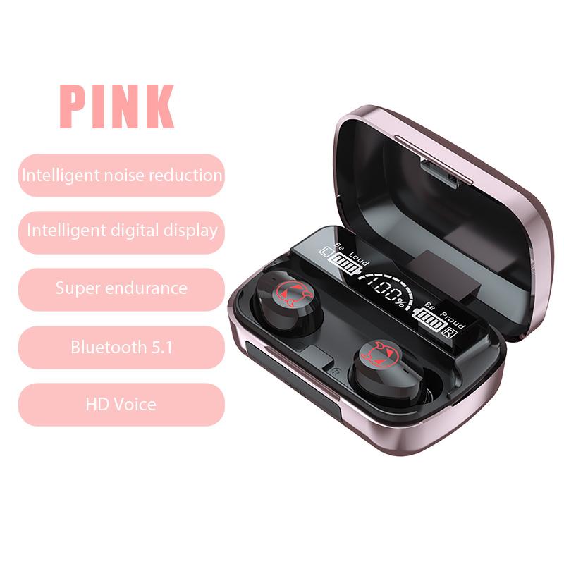 Màn hình LED M23 với tai nghe gương tws Bluetooth 5.1 Tai nghe không dây 2000mah Tai nghe tai nghe Hifi Sport Tai nghe Hifi Sport