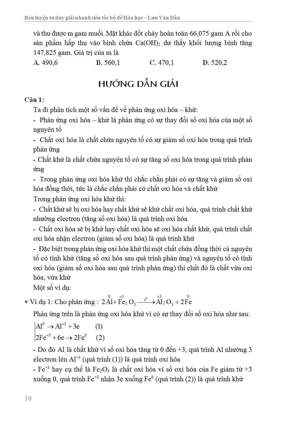 RÈN LUYỆN TƯ DUY GIẢI NHANH SIÊU TỐC BỘ ĐỀ HÓA HỌC_KV