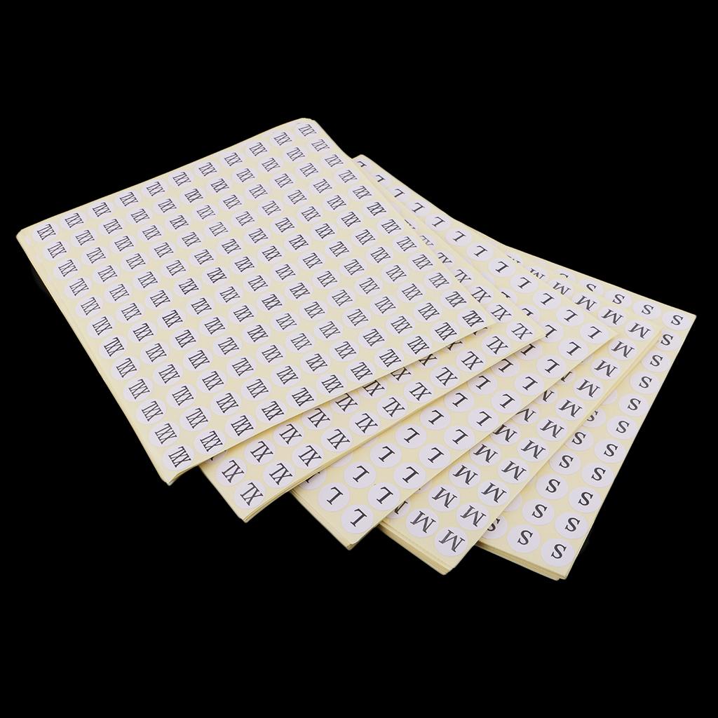 White on Black Round Shape Retail Size Stickers Adhesive 75, Labels Clothing