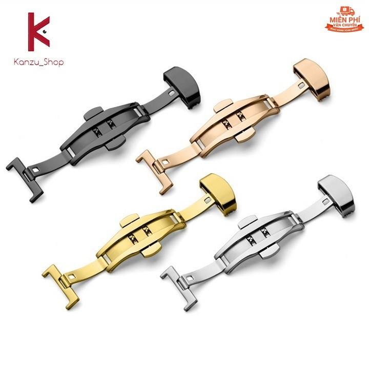 Khóa bướm đồng hồ loại 2 nút bấm - Khóa Đồng Hồ 16mm 18mm 20mm 22mm