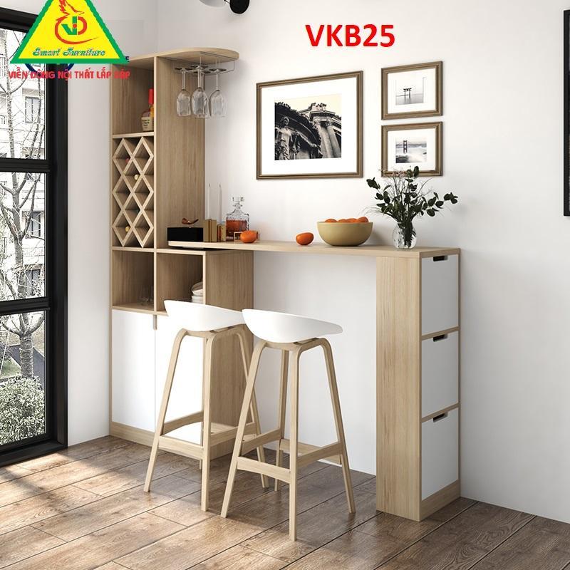 Quầy bar mini kết hợp tủ rượu VKB025 - Nội thất lắp ráp Viendong Adv