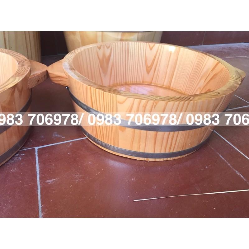 Chậu gỗ ngâm tay ,chân kết hợp làm nail
