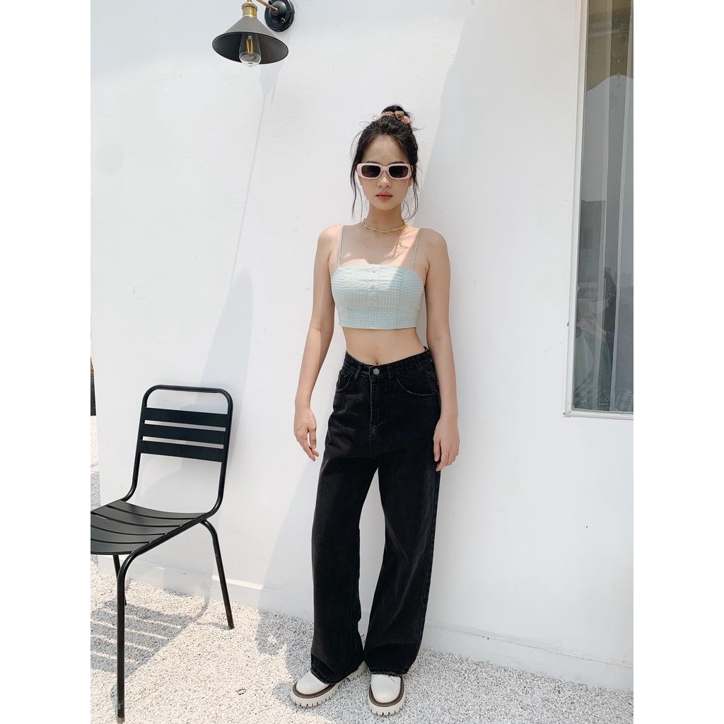 Kuchimachic- Quần Jeans ống Suông mã 3481