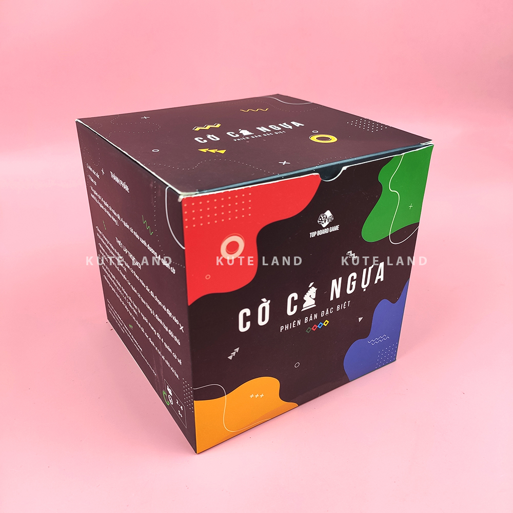 Bộ Cờ Cá Ngựa phiên bản cao cấp quân cờ nhựa đẹp bàn chơi và hộp đựng dày và chống nước