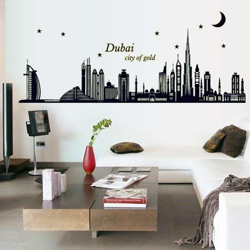 Decal dán tường Thành phố Dubai