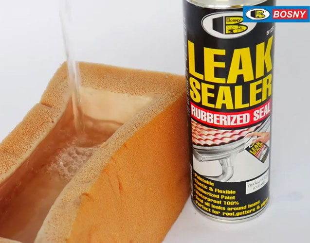 Bình xịt chống thấm tường, chống dột đa năng Leak Sealer B125 Bosny - Nhập khẩu Thái Lan.