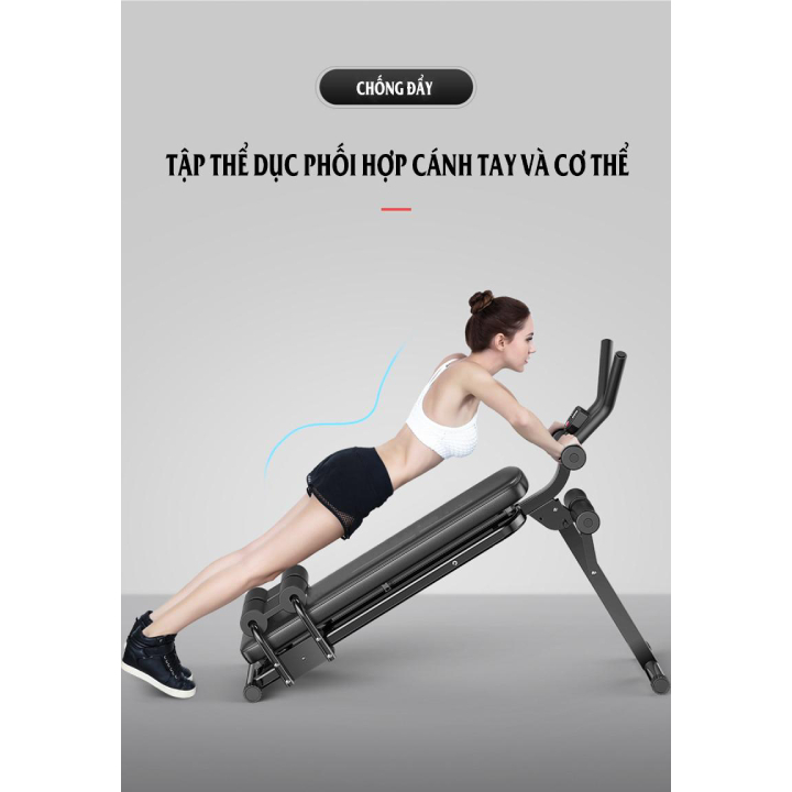 Máy Tập Cơ Bụng Đa Năng - Kết Hợp Tập Bụng, Tập Eo, Tập Gym, Tập Thể Hình Tại Nhà -  Có đồng hồ LED điện tử báo số lần tập, thời gian, Calo.