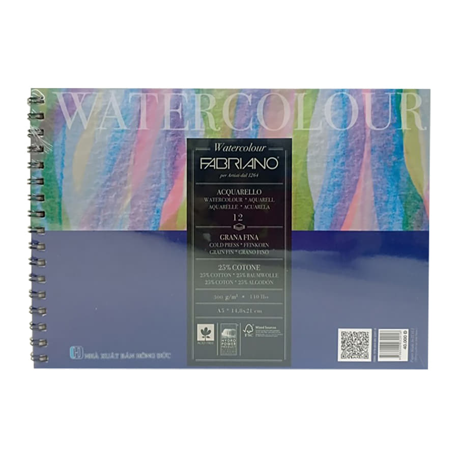 Sổ vẽ Fabriano a4 lò xo 300gsm