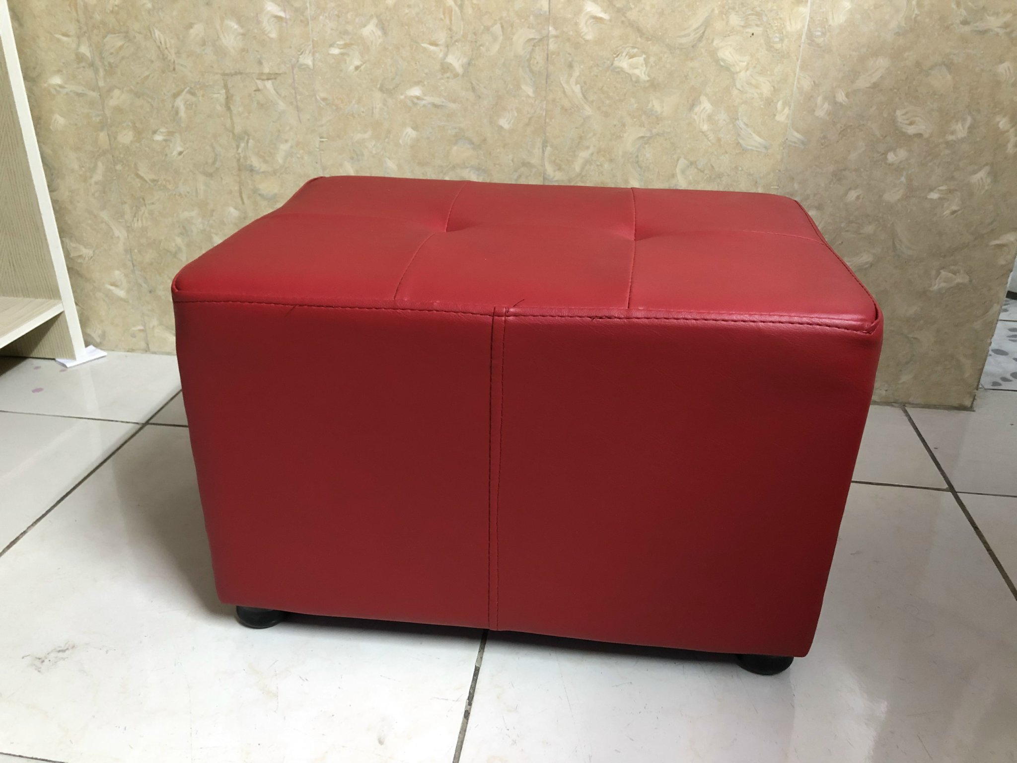 Ghế đôn da Juno Sofa ngang 45 x sâu 37 x cao 35 