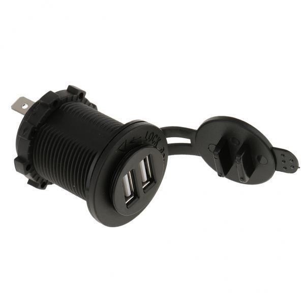 4X Boat Car Waterproof Dual USB Charger Socket Outlet 12V 4.2A Panel Mount