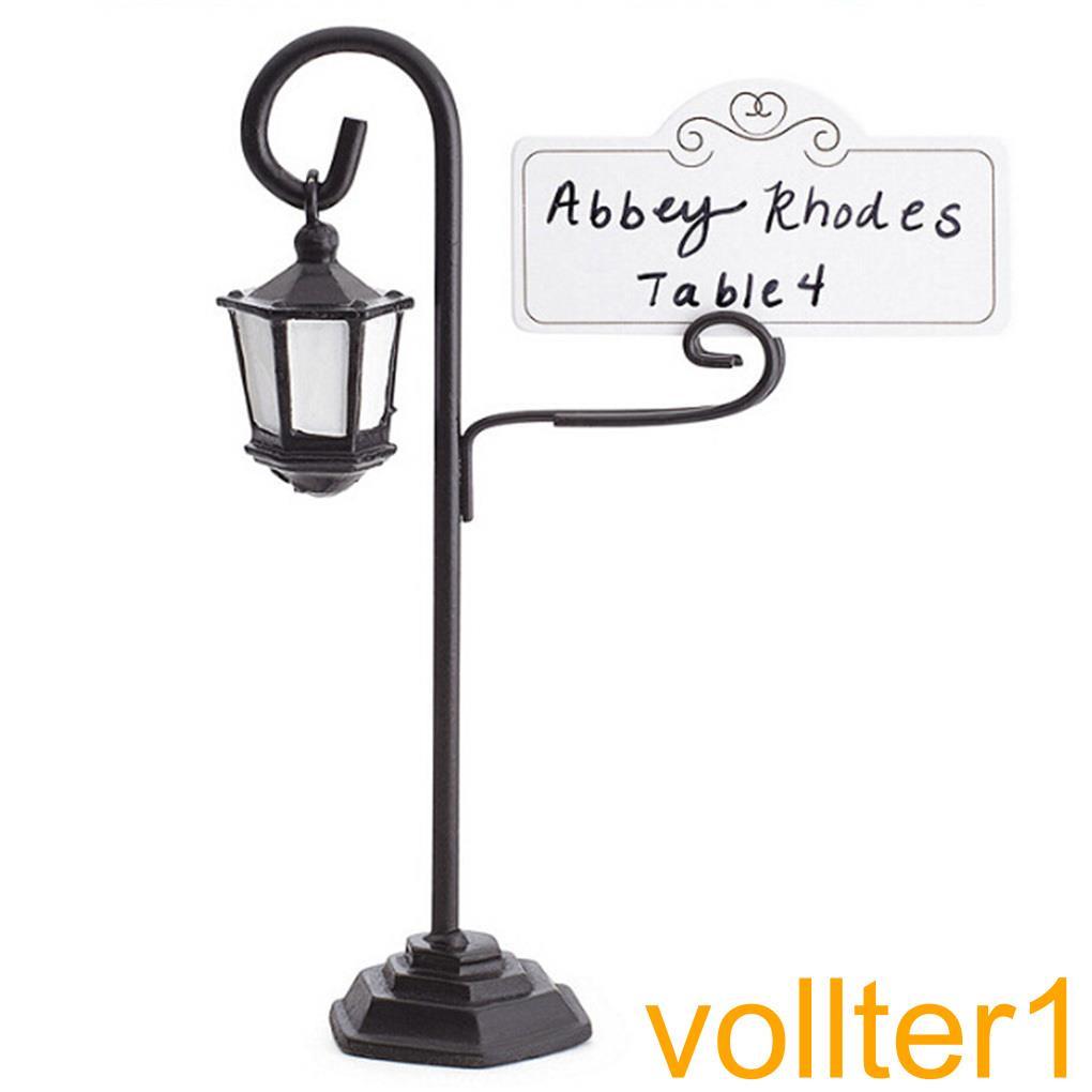 Street Lamp Card Holder Table Number Photo Memo Clip Wedding Table Decor【vollter1】