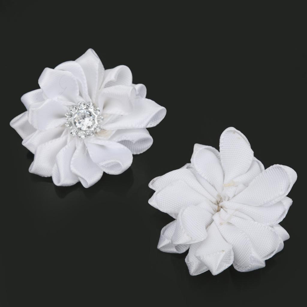 10pcs Satin Ribbon Flower Craft DIY Accessory Wedding Appliques Gift Packing