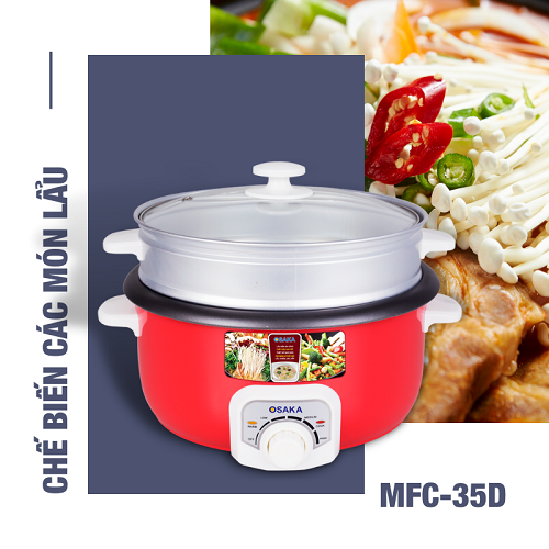 Lẩu điện đa năng Osaka MFC-35D dung tích 3.0 lít - Hàng chính hãng